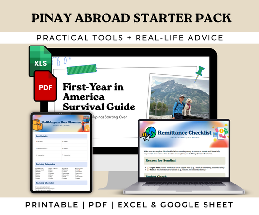Pinay Abroad Starter Pack | Budget Template + Survival Guide + Bonuses